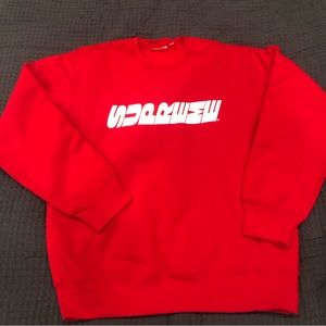 Supreme Breed Rotated Logo Crewneck Sweatshirt Size XL Red